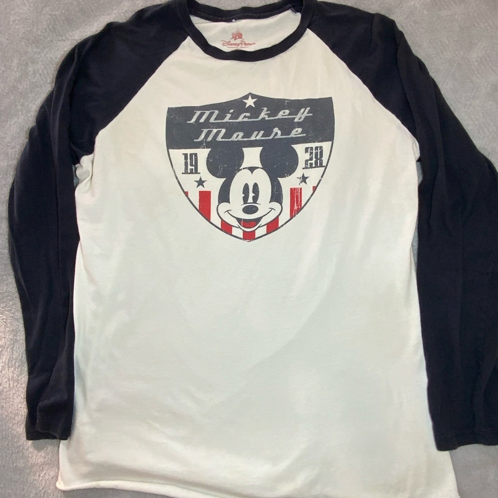Disney Parks Mickey Mouse 1928 Raglan Long Sleeve Shirt XL
